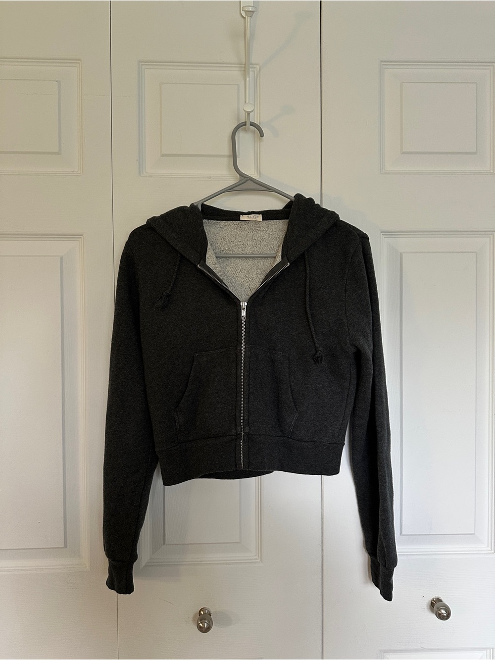 Brandy Melville Dark & Light Gray Zip Jacket